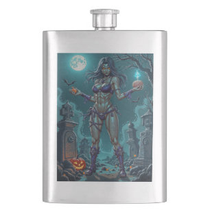 Halloween Treat eller Zombie Girlkompis w Brains Fickplunta
