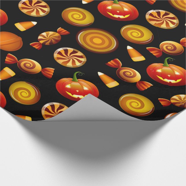 Halloween Treat Glossy Wrapping Papper, 30 x 6 tum Presentpapper (Hörn)