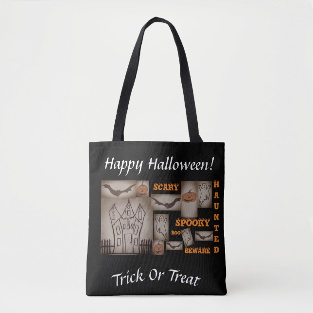 Halloween Treat Tote Bag Tygkasse (Framsida)