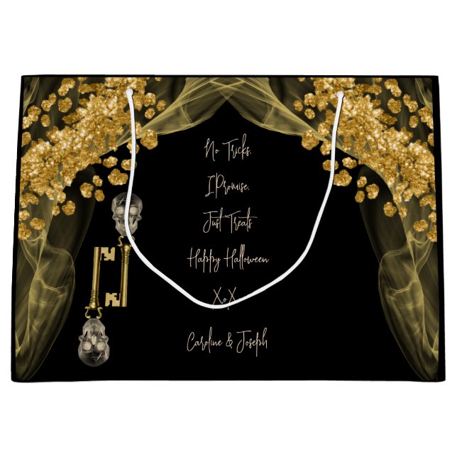 Halloween Treats Glitter & Guld Spooky Döskallars (Framsidan)