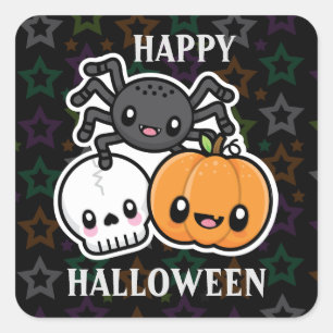 Halloween Treats-klistermärken Fyrkantigt Klistermärke
