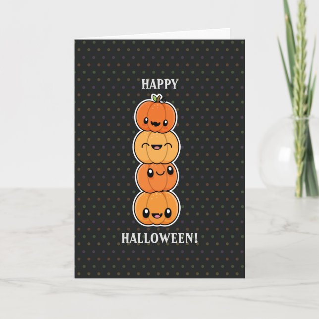 Halloween Treats Pumpkins Helgkort (Framsida)