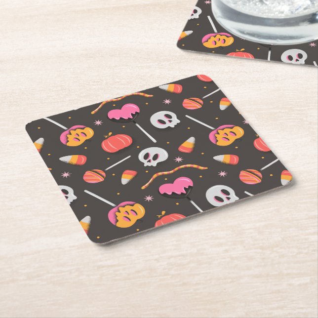 Halloween Treats Underlägg Papper Kvadrat (Vinklad)