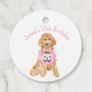 Halloween Trick eller behandling av Goldendoodle Gåvor Etiketter