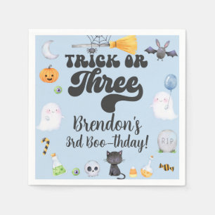 Halloween-trick eller tre pojkar 3:e födelsedagslö pappersservett