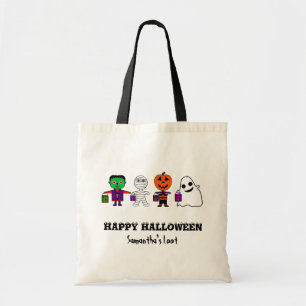 Halloween Trick eller Treater Loot Bag Tygkasse