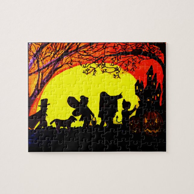 HALLOWEEN TRICK ELLER TREATER PUSSEL (Horisontell)