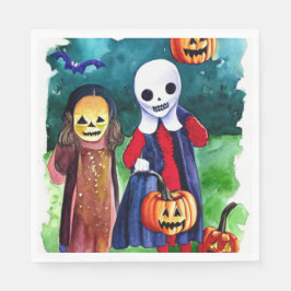 Halloween Trick eller Treaters Pappersservett