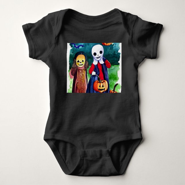 Halloween Trick eller Treaters T Shirt (Framsida)