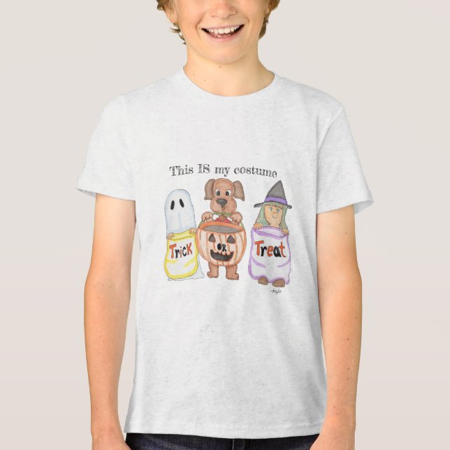 Halloween Trick or Treat Costume T Shirt (Framsida)