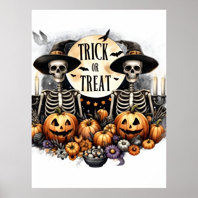 Halloween Trick or Treat Wall Poster  (Framsidan)