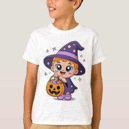 Halloween-trick-or-treater barntröja | Kawaii Hall T Shirt