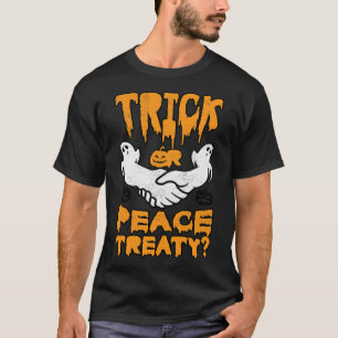 Halloween Trick Peace Treaty Pacifist Valection Co T Shirt