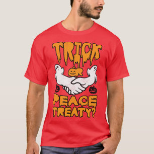 Halloween Trick Peace Treaty Pacifist Valection Co T Shirt