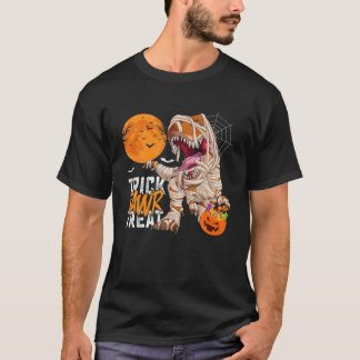 Halloween Trick Rawr Treat T Rex Dinosaur Mummy Bo Shirt