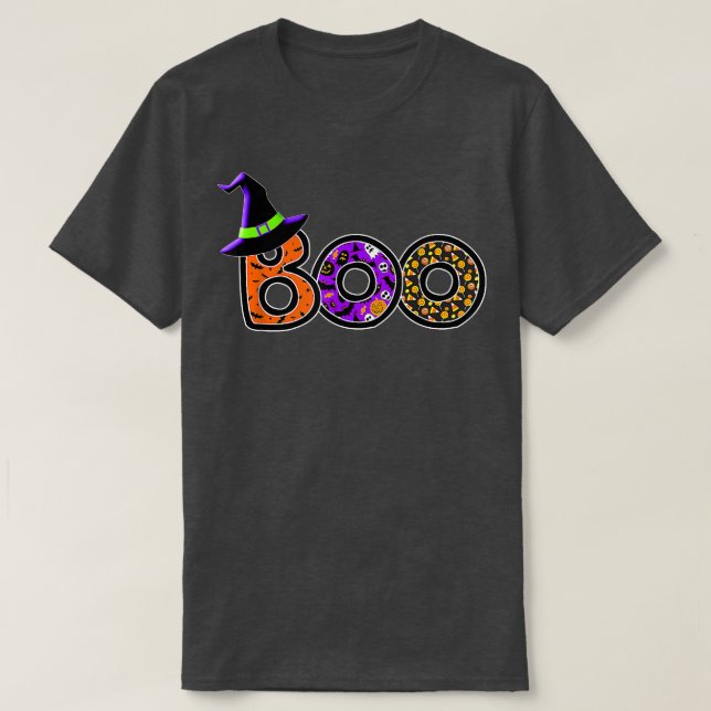 Halloween Trick Treat Boo T Shirt (Design framsida)