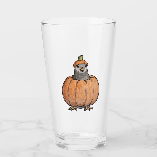 Halloween Trinkglas Taube  Glaskopp (Framsida)