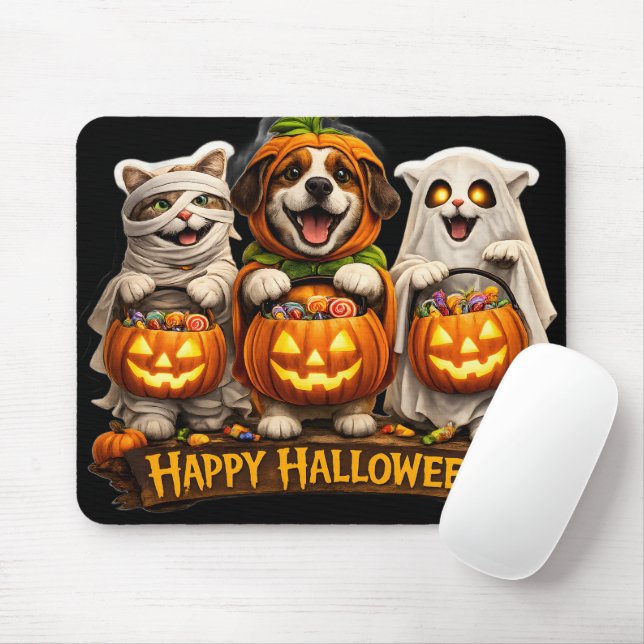 Halloween trio fantasifull glad Halloween mus Musmatta (Med mus)