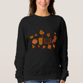 Halloween-tröja för hösten med pumpa och spöklik s t shirt