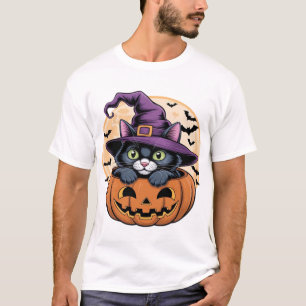 Halloween-tröja med kattpumpa och svart katt t shirt