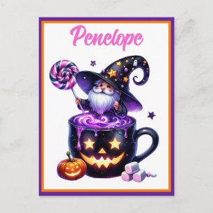 Halloween Trollkarl I Pumpa Mugg Suckers Magi Vykort