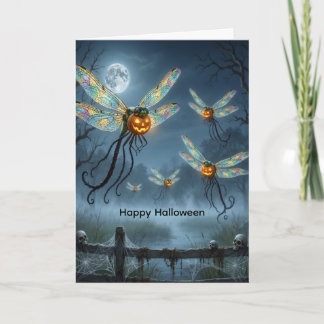 Halloween Trollslända Pumpa Kort