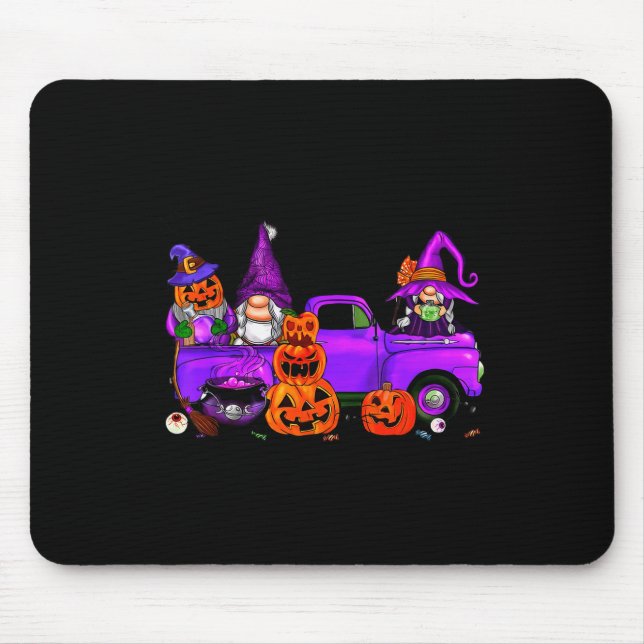 Halloween Truck Gnome Witch Pumpkin Boo Ghost Funn Musmatta (Framsidan)