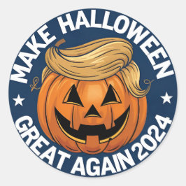 Halloween Trump Pumpkin Sticker Runt Klistermärke