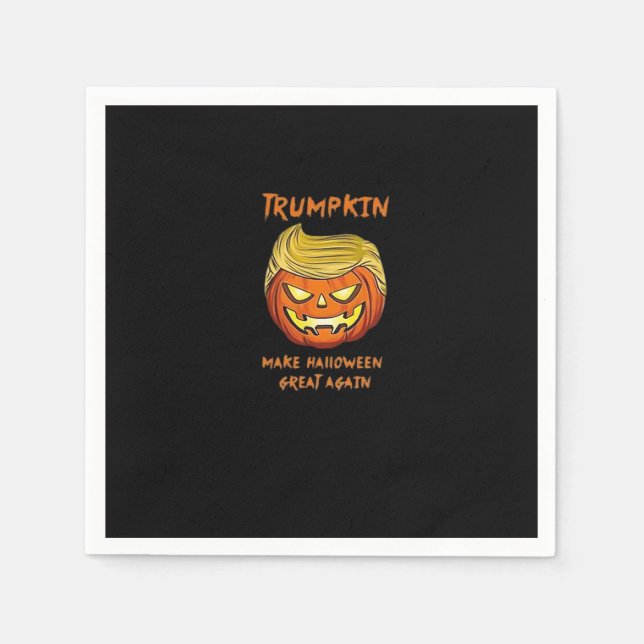 Halloween Trumpkin Classic Funny Pappersservett (Framsidan)