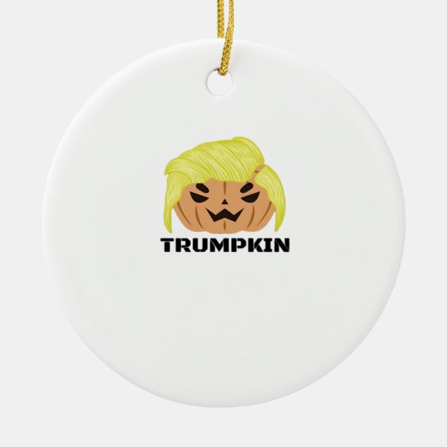 Halloween Trumpkin Classic Julgransprydnad Keramik (Framsidan)