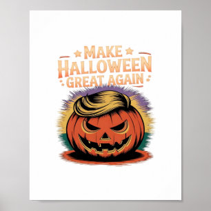 Halloween Trumpkin Design Poster