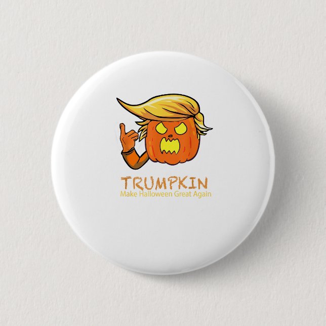 Halloween Trumpkin Funny - Classic Costume Design Knapp (Framsida)