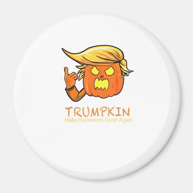 Halloween Trumpkin Funny - Classic Costume Design Magnet (Framsidan)