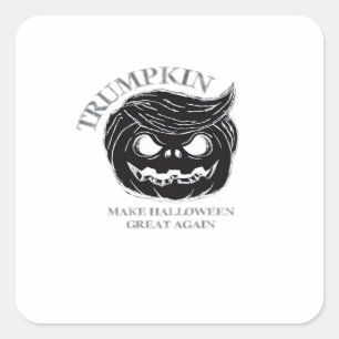 Halloween Trumpkin Funny & Cute Halloween Costume Fyrkantigt Klistermärke