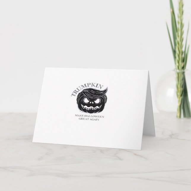 Halloween Trumpkin Funny & Cute Halloween Costume Kort (Framsida)