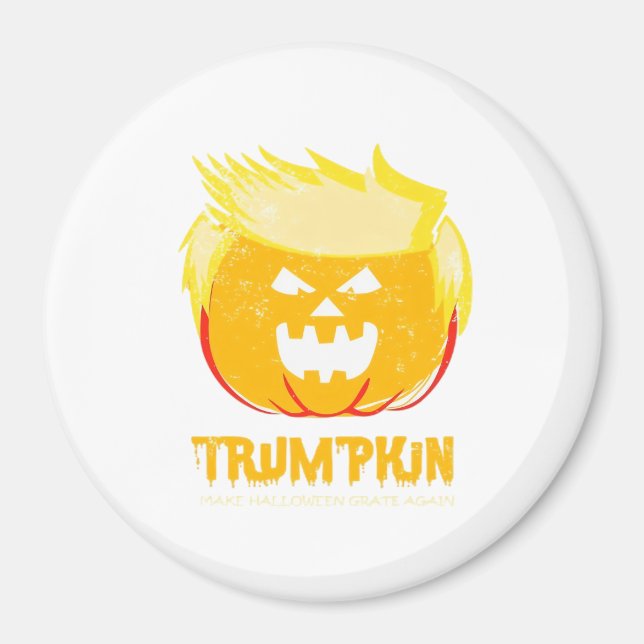 Halloween Trumpkin Funny Magnet (Framsidan)