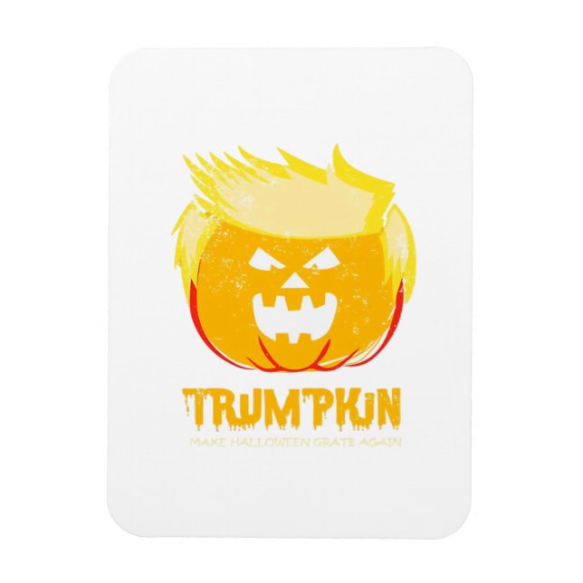 Halloween Trumpkin Funny Magnet (Vertikal)