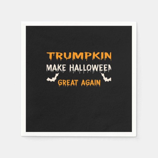 Halloween Trumpkin Funny Make Halloween Underbar A Pappersservett (Framsidan)