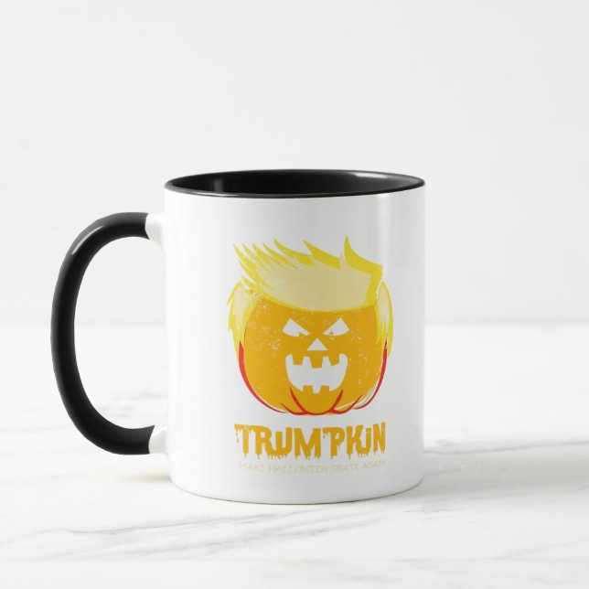Halloween Trumpkin Funny Mugg (Vänster)