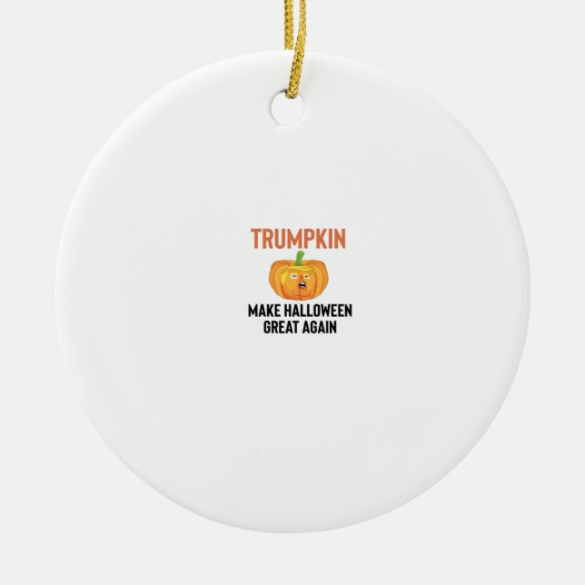 Halloween Trumpkin - Funny Pumpkin Graphic for Hal Julgransprydnad Keramik (Framsidan)