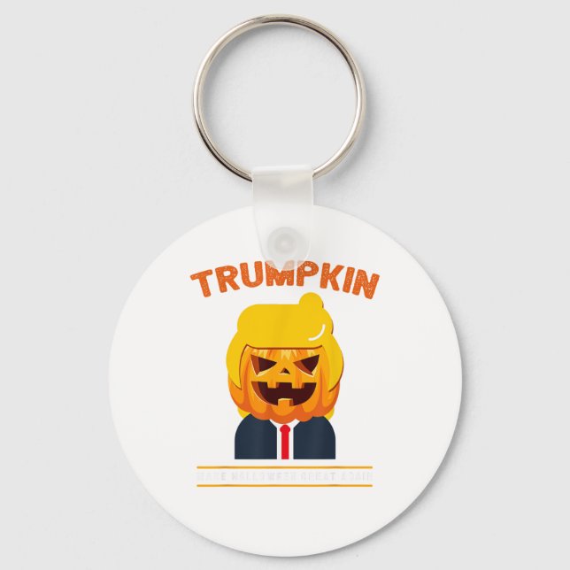 Halloween Trumpkin Funny Pumpkin Halloween Nyckelring (Framsida)