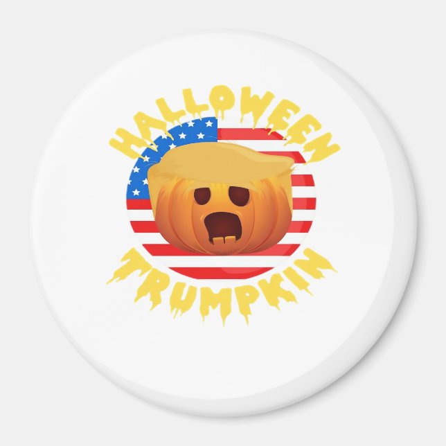 Halloween Trumpkin Funny Pumpkin Parody Magnet (Framsidan)