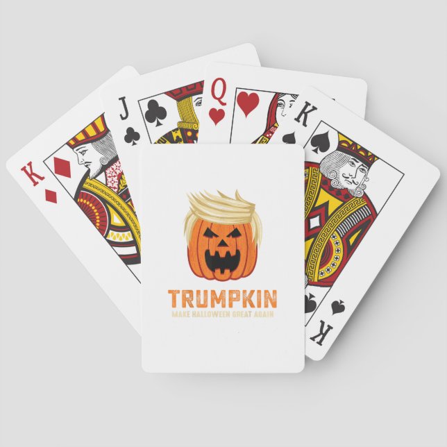 Halloween Trumpkin Funny - Spooky Parody Slogan Casinokort (Baksidan)