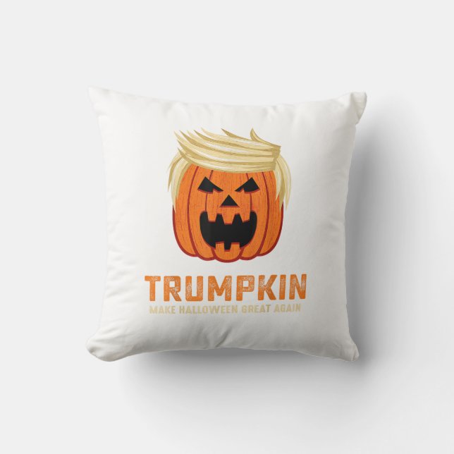 Halloween Trumpkin Funny - Spooky Parody Slogan Kudde (Framsida)