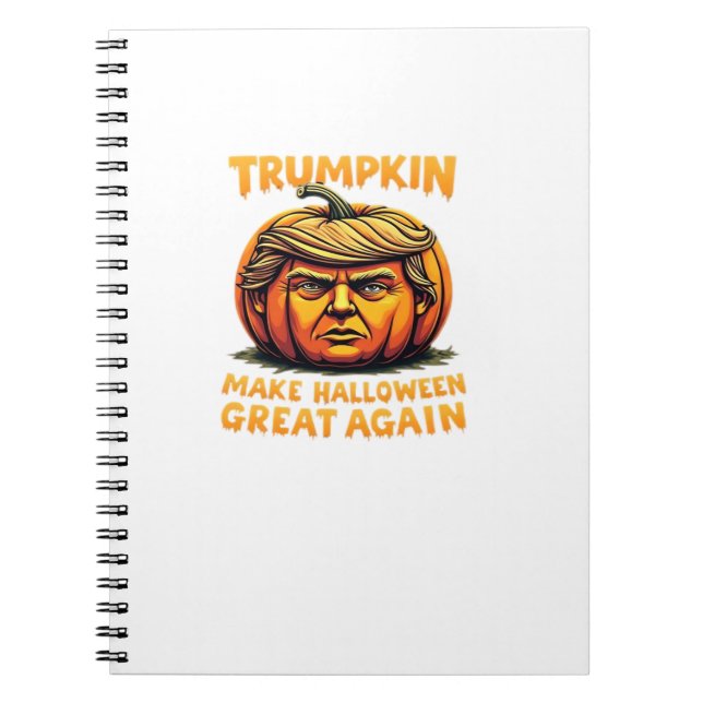 Halloween Trumpkin gör Halloween Underbart igen Anteckningsbok (Framsidan)