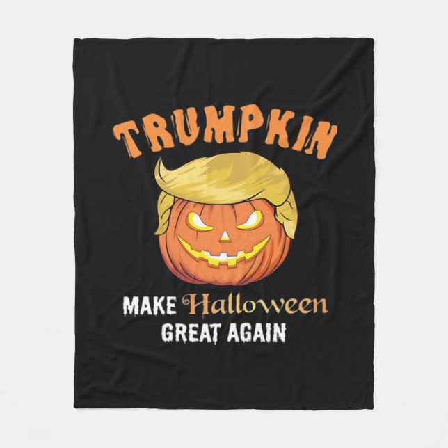 Halloween Trumpkin - Gör Halloween Underbart igen Fleecefilt (Framsidan)