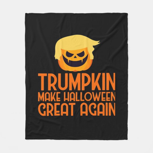 Halloween Trumpkin gör Halloween Underbart igen Fleecefilt (Framsidan)