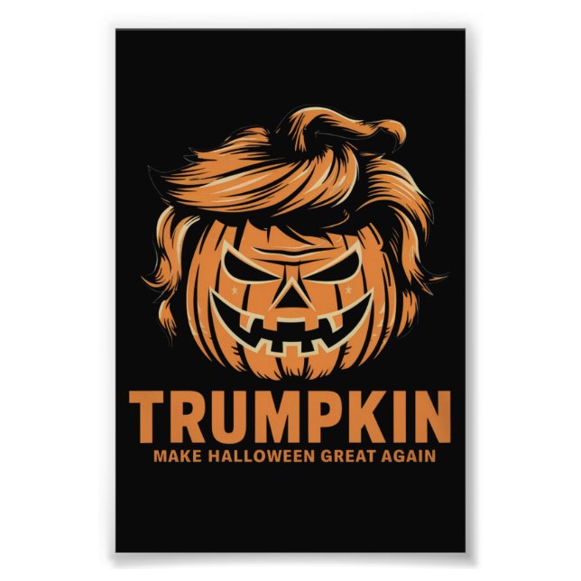 Halloween Trumpkin gör Halloween Underbart igen Fototryck (Framsidan)