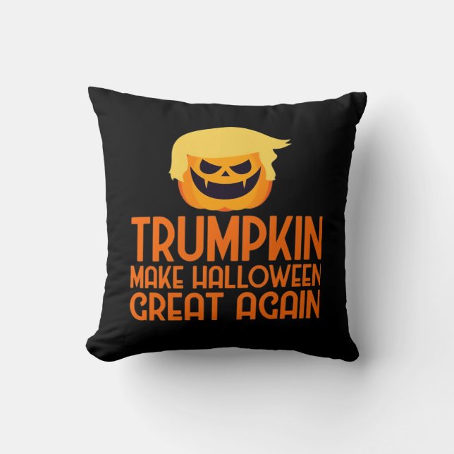 Halloween Trumpkin gör Halloween Underbart igen Kudde (Framsida)