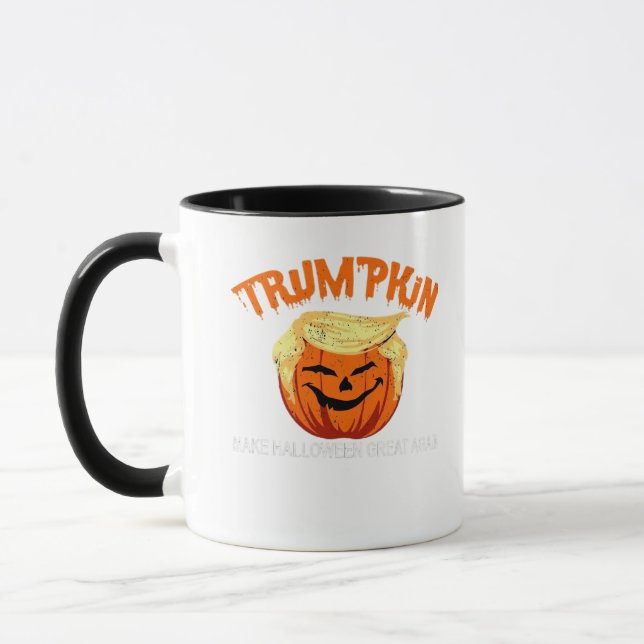 Halloween Trumpkin gör Halloween Underbart igen Mugg (Vänster)